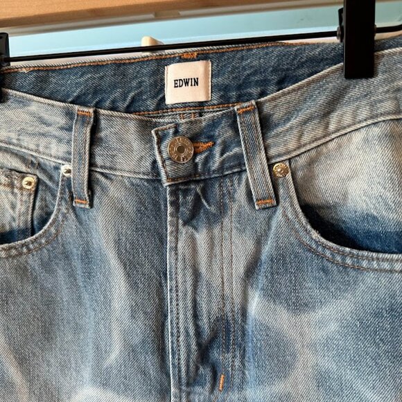 NWT Edwin Pool Wash Wide Leg Denim Jeans Anthropologie - Picture 3 of 9